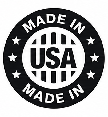 Made in USA seal in black